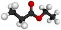 Ball-and-stick model of ethyl propionate