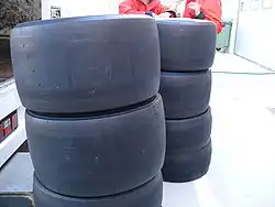 wide tyres without any grooves cut in them