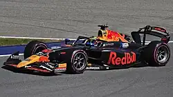 Isack Hadjar driving the Dallara F2-2024 at the 2024 Spielberg Formula 2 round