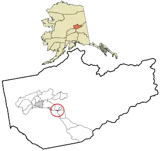 Location within Fairbanks North Star Borough and the state of Alaska