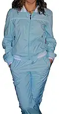 An example of a tracksuit used as fashionable casual wear