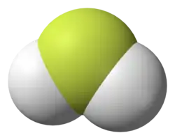 Spacefill model of fluoronium