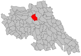 Location in Iași County
