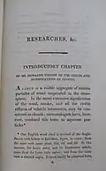 First page of "Researches about atmospheric phaenomena"