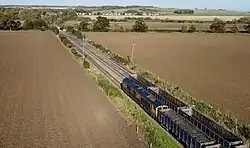 Two GBRf freight services on the Barrington branch in 2024.