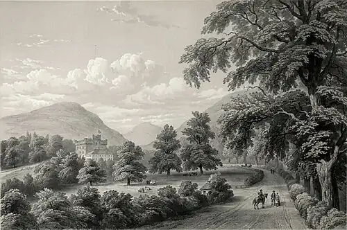 The sublime Castle Otway, County Tipperary, 1854, where the castle is dwarfed by Nature