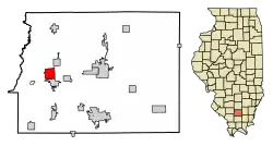 Location of North City in Franklin County, Illinois.