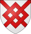 a fret—Argent, a fret gules. Arms of the Blake family.