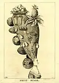 Satirical image of a large hairstyle including a pineapple, 1777