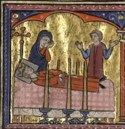 A woman crying over a lying man