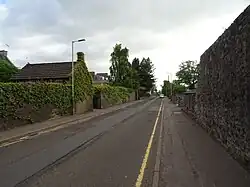 Gannochy Road, leading up the hill from Bridgend