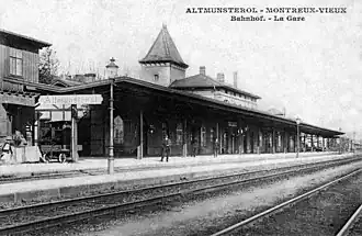 Montreux-Vieux station in the early 20th century.