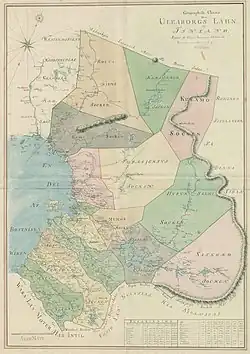 Map of Oulu County from 1795.