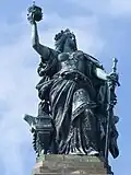 Germania holding the Imperial Crown atop the Niederwald monument