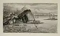 Drawing of the 1855 flood