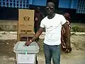 Ghanaians in voting process