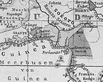 Adamawa Emirate in 1890 (upper right)
