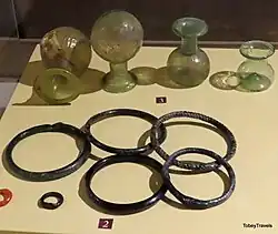 Grave Goods, Bracelets and Glass Bottles, Boncuklu Tarla, Ilisu Dam, Mardin Museum, Turkey