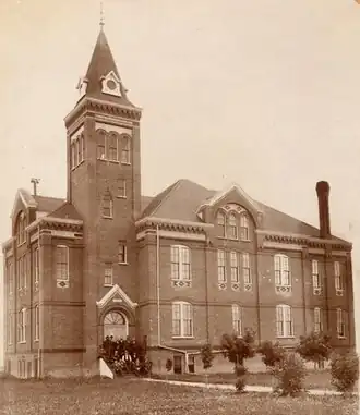 The Griggs County Courthouse in Cooperstown. Photographed in 1892.