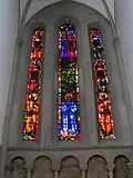 Stained Glass from inside the church by Swiss artist Augusto Giacometti added in 1932
