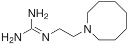 Skeletal formula of guanethidine