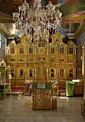 The iconostasis (screen in front of the sanctuary).