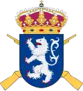 Coat of arms of the Halland Regiment (I 16/Fo 31) 1977–1994 and the Halland Brigade (Hallandsbrigaden, IB 16) 1994–2000.