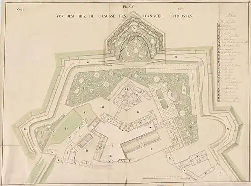Plan of the castle, palace and park and gardens