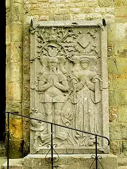 The funerary stele of Charles Faily Lord and his wife.
