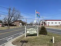 Intersection of DE 11 and DE 44 in Hartly