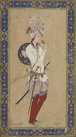 Persian miniature Harun al-Rashid in Thousand and One Nights