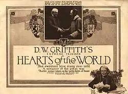 Historical lobby card from 1918 silent film