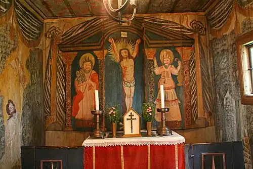 The choir with the altar.