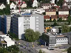 Foto vom Haupteingang zum Voith-Stammsitz.