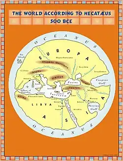 Image 14The world according to Hekatæus, 500 BC (from History of cartography)