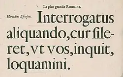 Large roman by Hendrik van den Keere, introducing the "Dutch taste" style