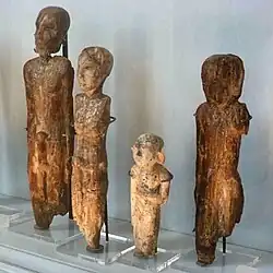 Male statuettes with penile sheaths. Naqada III (3300–3000 BC) – Early Dynastic, Dynasty I (3000–2890 BC).[17]