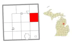 Location within Ogemaw County