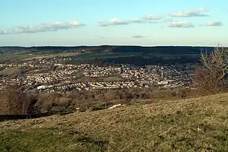 View of Matlock, both the administrative centre of Derbyshire Dales and the official county town of Derbyshire