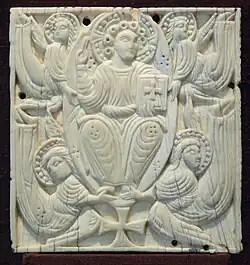 Anglo-Saxon(?) ivory relief, 8th century