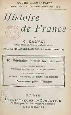 Histoire de France, by C. Calvet.