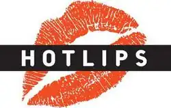 A picture of red lips with "HOTLIPS" branded across