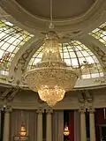 16,800 piece crystal chandelier in the Royal Lounge