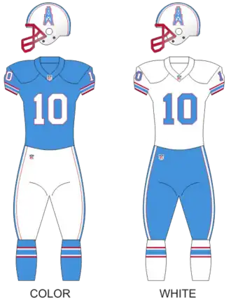 Houston Oilers uniforms