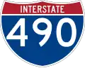 Interstate 490 marker
