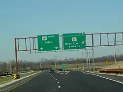Northbound at IL 111 (exit 8)