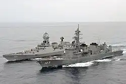INS Chennai with JS Ikazuchi.