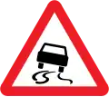 Danger of skidding