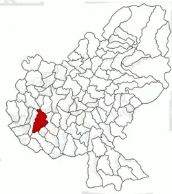 Location in Mureș County
