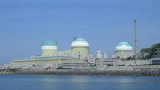 Image 127The Ikata Nuclear Power Plant, a pressurized water reactor that cools by using a secondary coolant heat exchanger with a large body of water, an alternative cooling approach to large cooling towers (from Nuclear power)